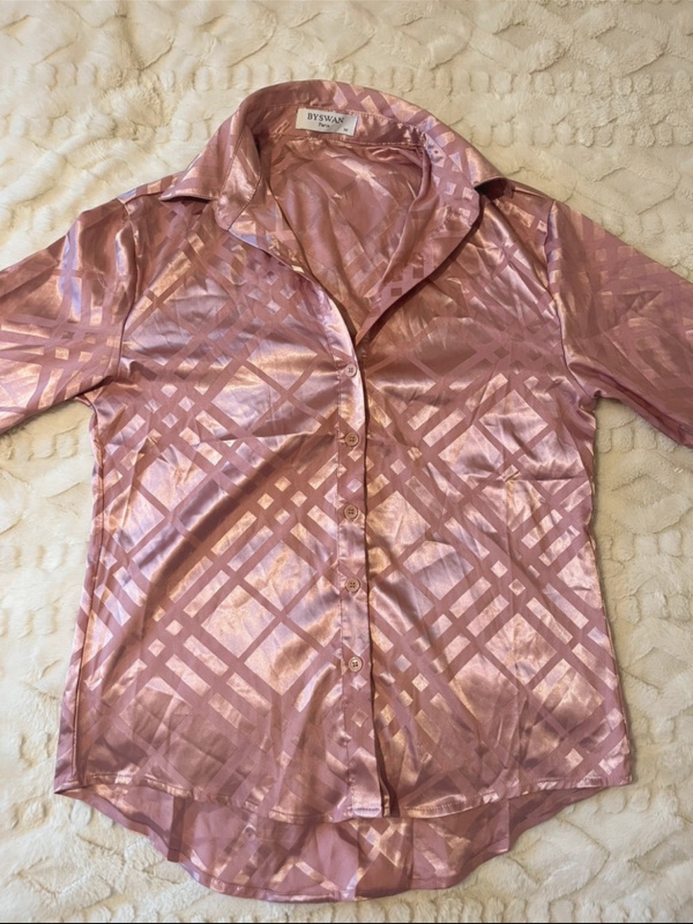 Y2K Shirt Satin Pastel Pink Ballet Vintage Blouse Top Coquette Fairy